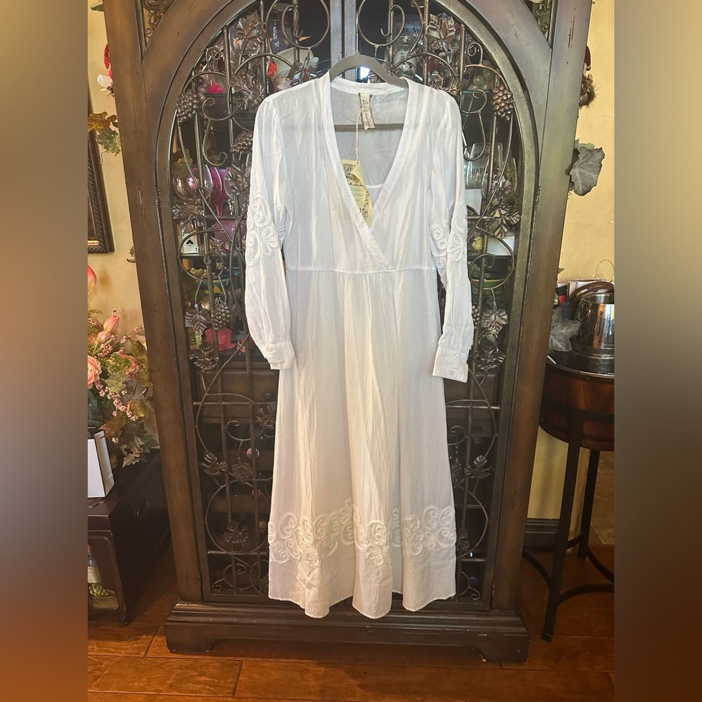Elegant White Maxi Dress by Aratta